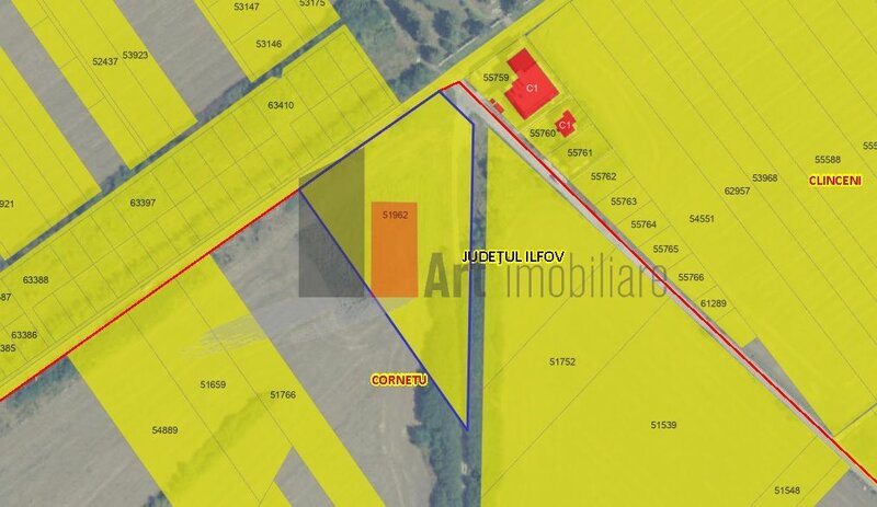 Cornetu, Odoreanu, teren toate utilitatile.